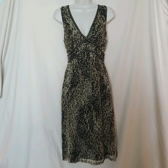 Animal Print Silk Dress - Picture 1 of 10